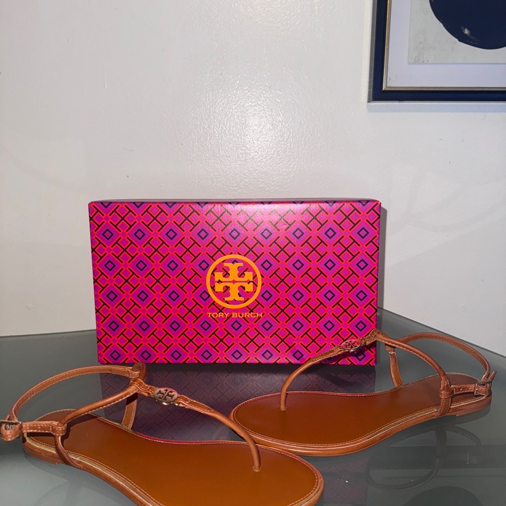 Tory Burch Emmy Sandal Bourbon - Picture 8 of 13
